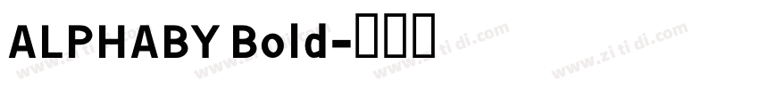 ALPHABY Bold字体转换